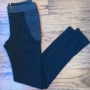 Xoxo Legging Zip Pants Black Faux Leather Medium